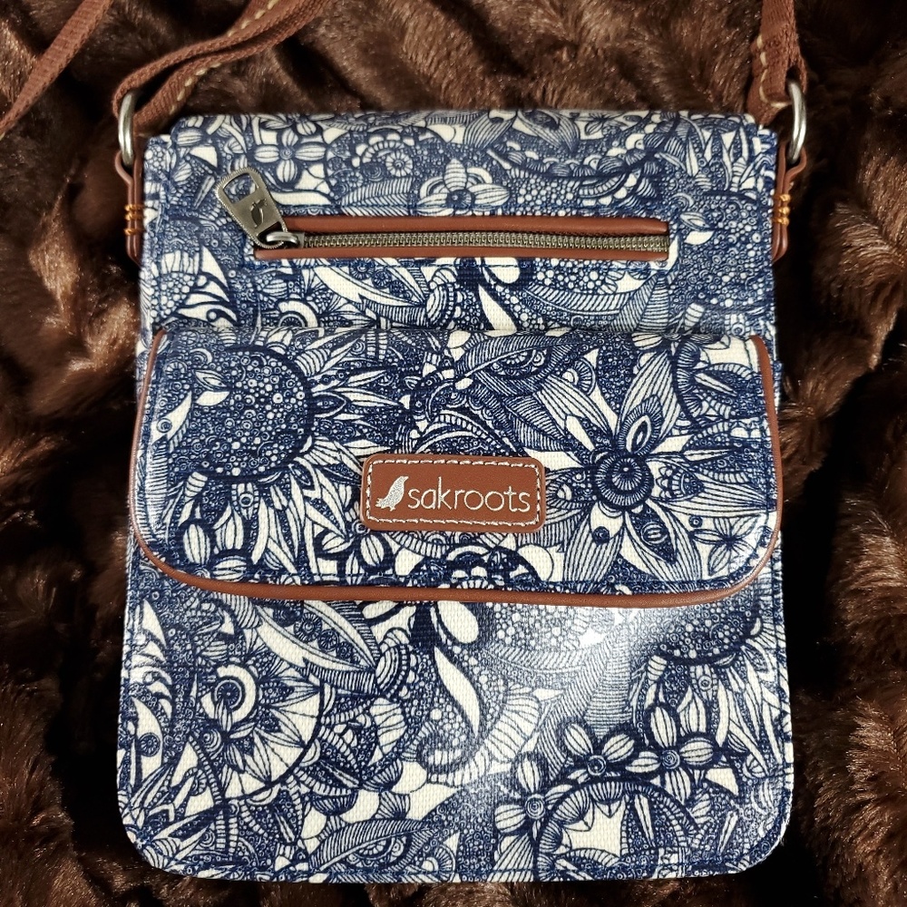 Sakroots blue print crossbody
